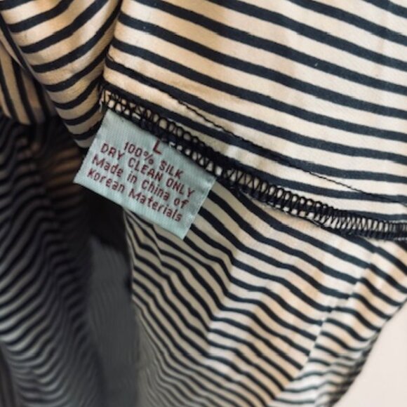 Saks 5th Ave Geren Ford | 100% Silk Strapless Sweetheart dress size large - Picture 8 of 8